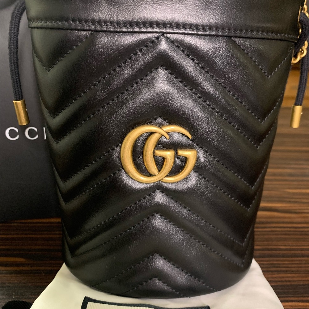NWT Gucci Marmont Mini Bucket Bag - Picture 2 of 16